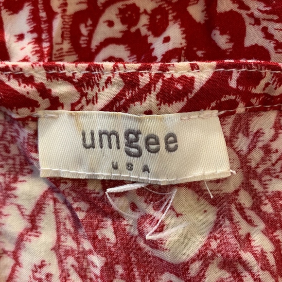 Umgee USA Oversized Boho Red Paisley Top - Picture 4 of 6